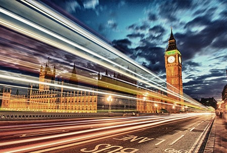 Westminister London at sunset.